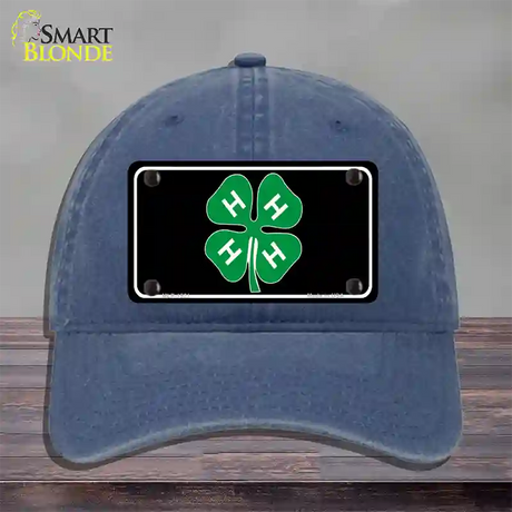 4-H Novelty License Plate Hat Unconstructed Cotton / Navy