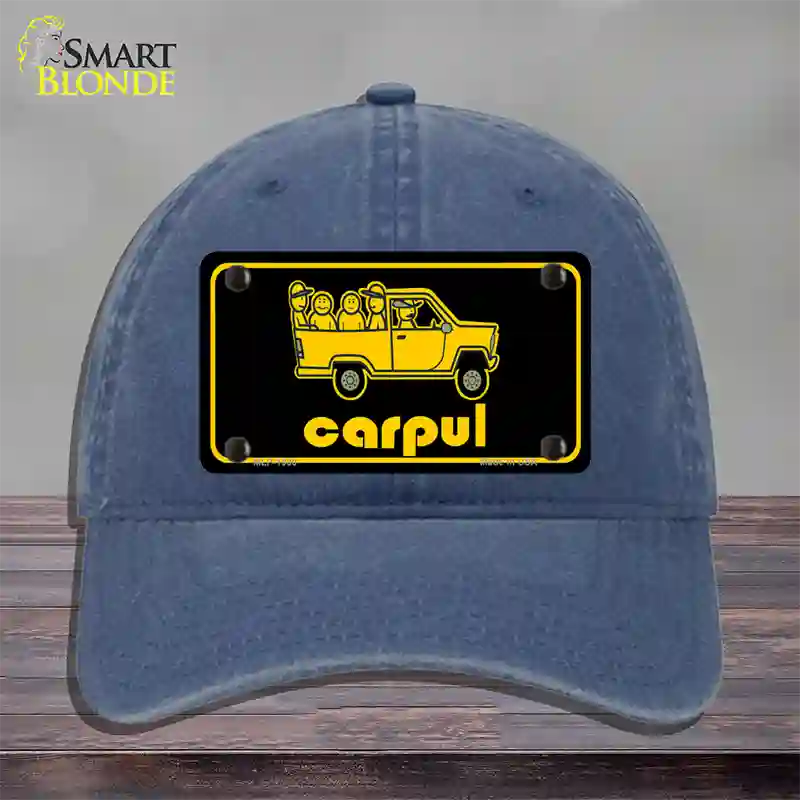 Carpul Novelty License Plate Hat Unconstructed Cotton / Navy