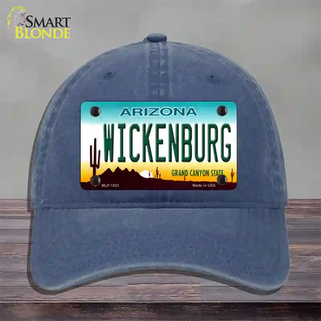 Wickenburg Arizona Novelty License Plate Hat Unconstructed Cotton / Navy