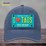 I Love Taos New Mexico Novelty License Plate Hat Unconstructed Cotton / Navy