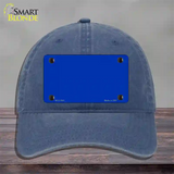 Royal Blue Solid Novelty License Plate Hat Unconstructed Cotton / Navy