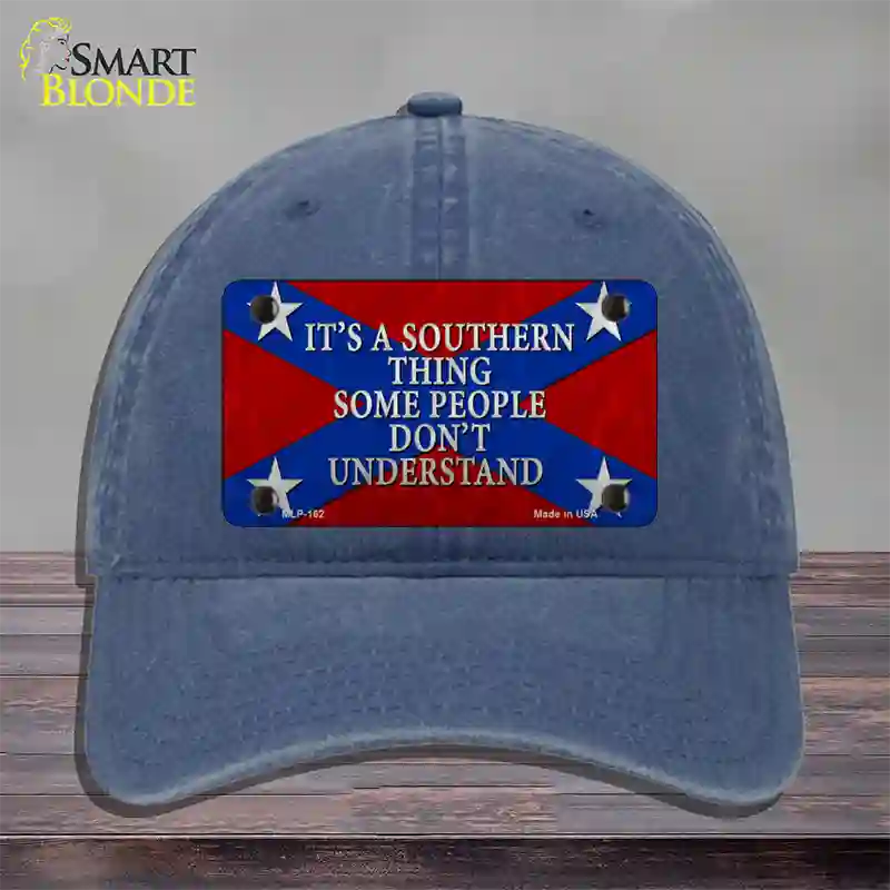 Its A Southern Thing Novelty License Plate Hat Unconstructed Cotton / Navy