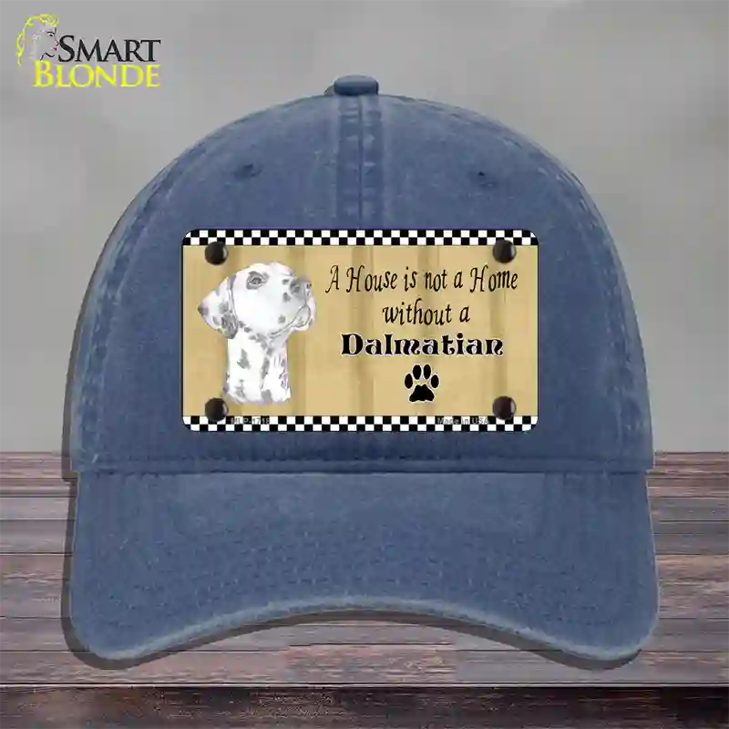 Pencil Sketch Dalmatian Novelty License Plate Hat Unconstructed Cotton / Navy