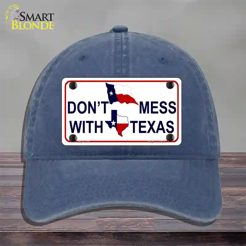 Dont Mess With Texas Novelty License Plate Hat Unconstructed Cotton / Navy