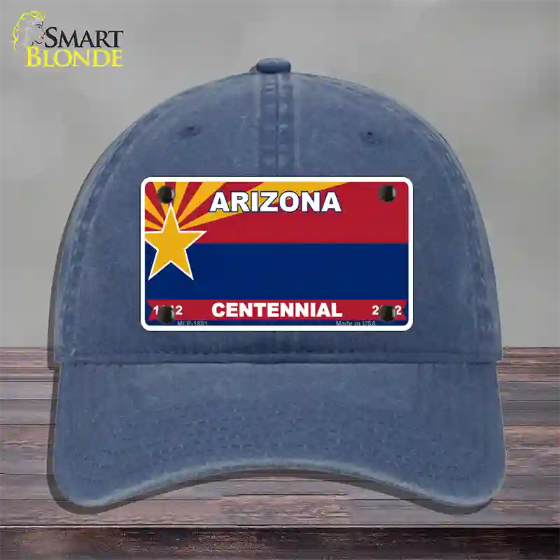 Arizona State Blank Novelty License Plate Hat Unconstructed Cotton / Navy / Arizona Centennial (1801):https | Clean | Yes