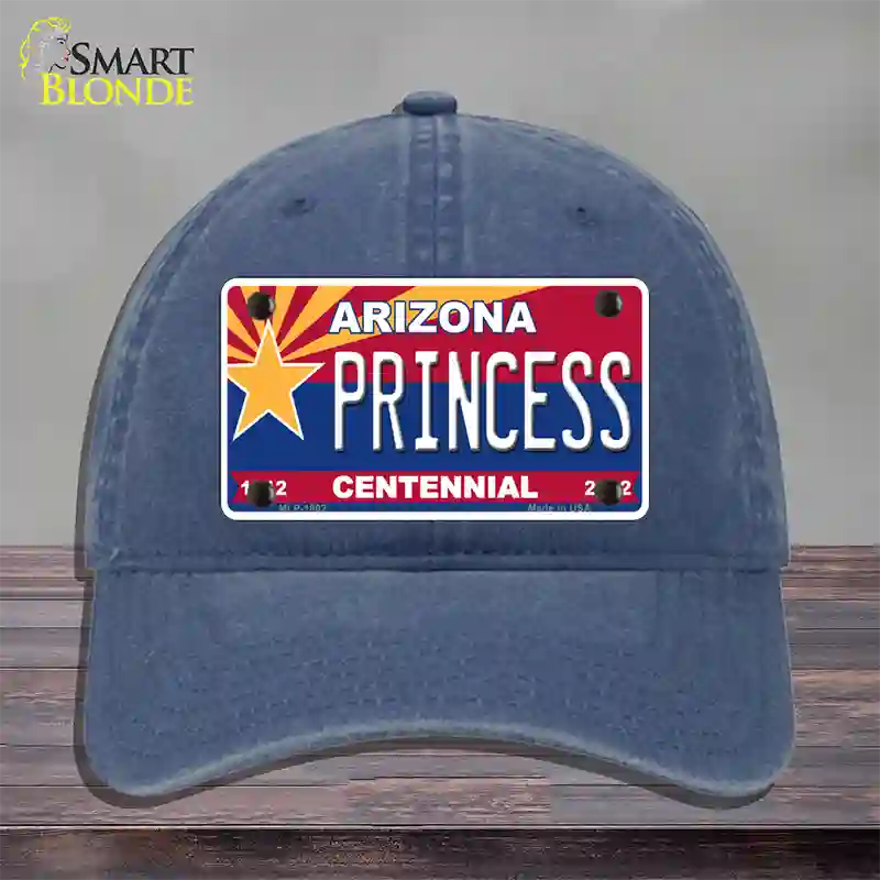 Arizona Centennial Princess Novelty License Plate Hat Unconstructed Cotton / Navy