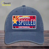 Arizona Centennial Spoiled Novelty License Plate Hat Unconstructed Cotton / Navy