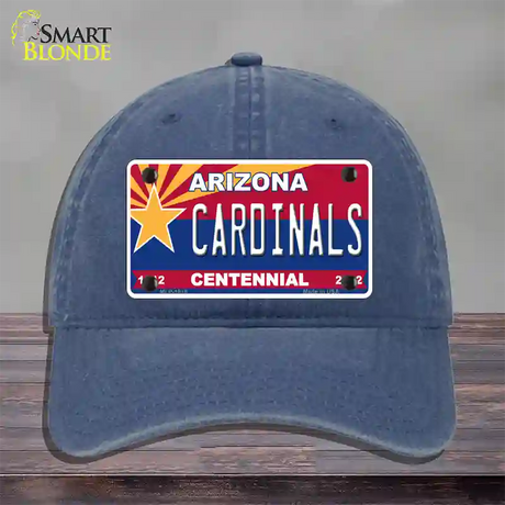 Arizona Centennial Cardinals Novelty License Plate Hat Unconstructed Cotton / Navy