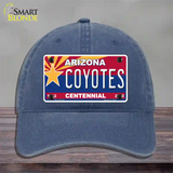 Arizona Centennial Coyotes Novelty License Plate Hat Unconstructed Cotton / Navy