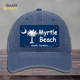 Myrtle Beach Novelty License Plate Hat Unconstructed Cotton / Navy