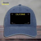 California Black State Novelty License Plate Hat Unconstructed Cotton / Navy