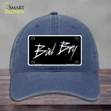 Bad Boy Black Novelty License Plate Hat Unconstructed Cotton / Navy