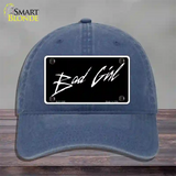 Bad Girl Novelty License Plate Hat Unconstructed Cotton / Navy