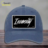 Insanity Novelty License Plate Hat Unconstructed Cotton / Navy