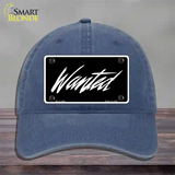 Wanted Novelty License Plate Hat Unconstructed Cotton / Navy