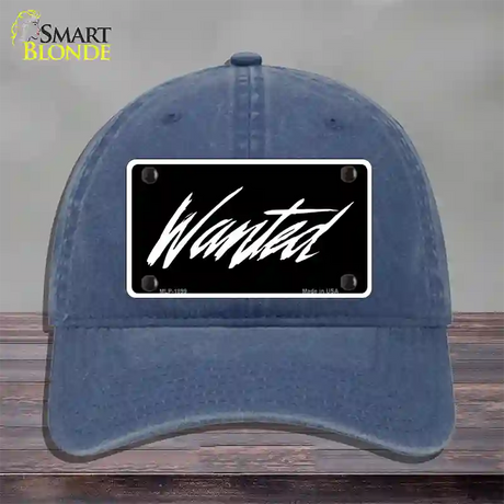 Wanted Novelty License Plate Hat Unconstructed Cotton / Navy