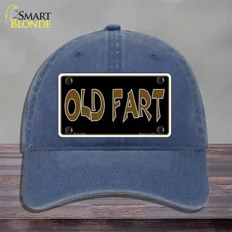 Old Fart Novelty License Plate Hat Unconstructed Cotton / Navy