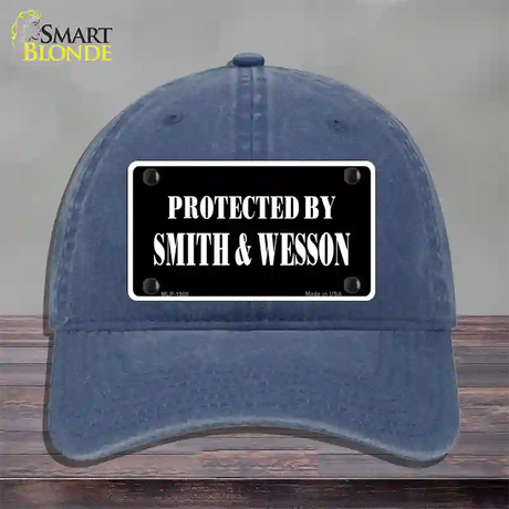 Smith And Wesson Novelty License Plate Hat Unconstructed Cotton / Navy