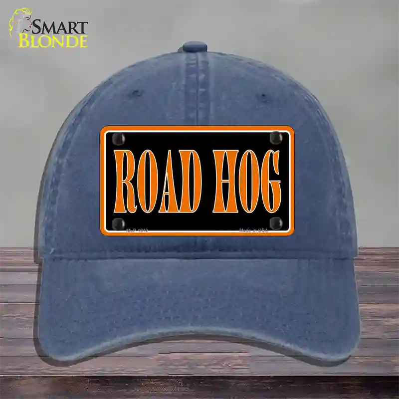 Road Hog Novelty License Plate Hat Unconstructed Cotton / Navy