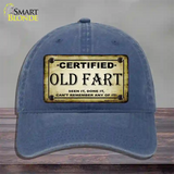 Certified Old Fart Novelty License Plate Hat Unconstructed Cotton / Navy