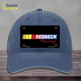 Redneck Racing Novelty License Plate Hat Unconstructed Cotton / Navy