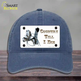 Country Till I Die Novelty License Plate Hat Unconstructed Cotton / Navy