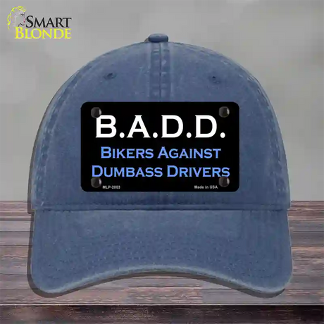 B.A.D.D. Novelty License Plate Hat Unconstructed Cotton / Navy