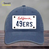 49ERS California State Novelty License Plate Hat Unconstructed Cotton / Navy