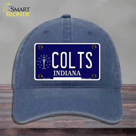 Colts Indiana State Novelty License Plate Hat Unconstructed Cotton / Navy