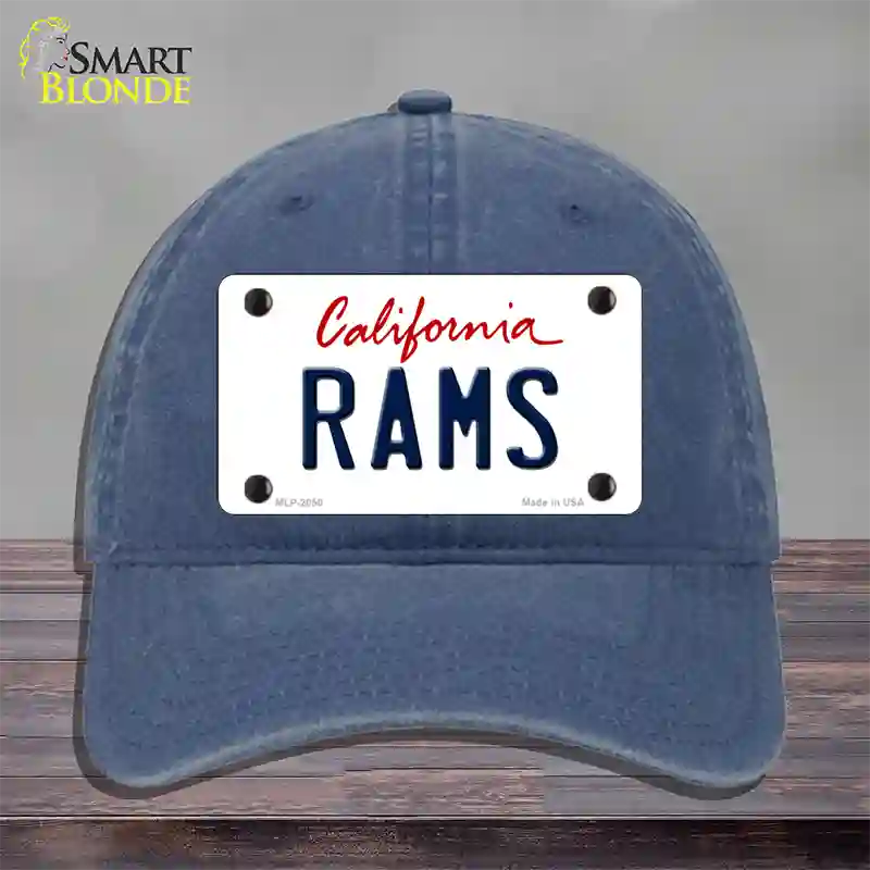 Rams California State Novelty License Plate Hat Unconstructed Cotton / Navy