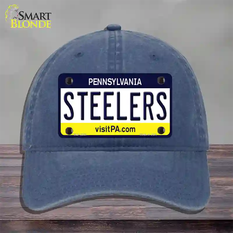 Steelers Pennsylvania State Novelty License Plate Hat Unconstructed Cotton / Navy