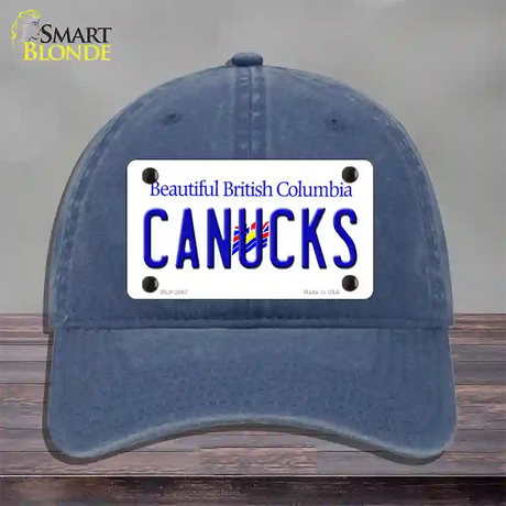 Canucks British Columbia Canada Province Novelty License Plate Hat Unconstructed Cotton / Navy