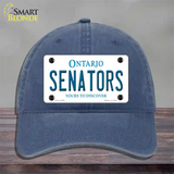 Senators Ontario Canada Province Novelty License Plate Hat Unconstructed Cotton / Navy