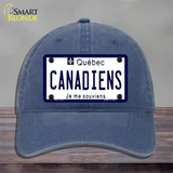 Canadiens Quebec Canada Province Novelty License Plate Hat Unconstructed Cotton / Navy