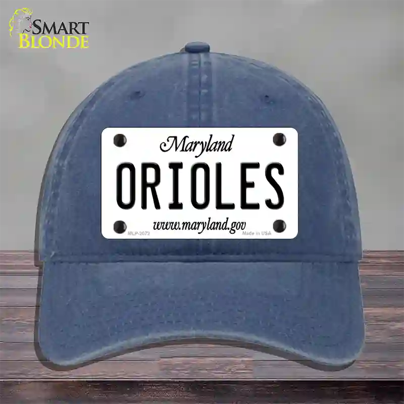 Orioles Maryland State Novelty License Plate Hat Unconstructed Cotton / Navy