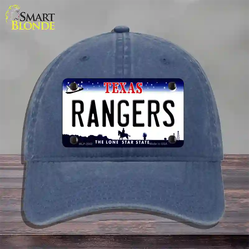 Rangers Texas State Novelty License Plate Hat Unconstructed Cotton / Navy