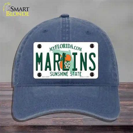 Marlins Florida State Novelty License Plate Hat Unconstructed Cotton / Navy