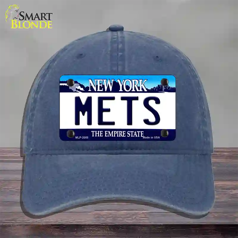 Mets New York State Novelty License Plate Hat Unconstructed Cotton / Navy