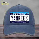 Yankees New York State Novelty License Plate Hat Unconstructed Cotton / Navy