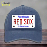 Red Sox Massachusetts State Novelty License Plate Hat Unconstructed Cotton / Navy