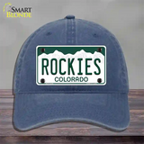 Rockies Colorado State Novelty License Plate Hat Unconstructed Cotton / Navy