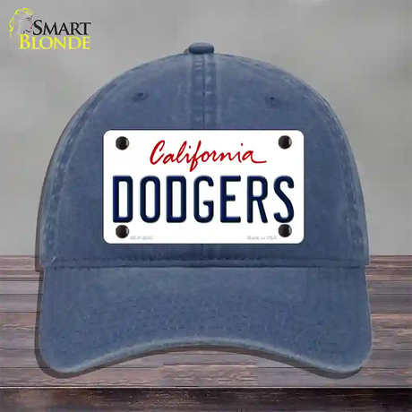 Dodgers California State Novelty License Plate Hat Unconstructed Cotton / Navy