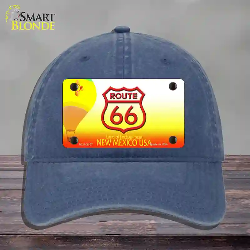 Route 66 Shield New Mexico Novelty License Plate Hat Unconstructed Cotton / Navy