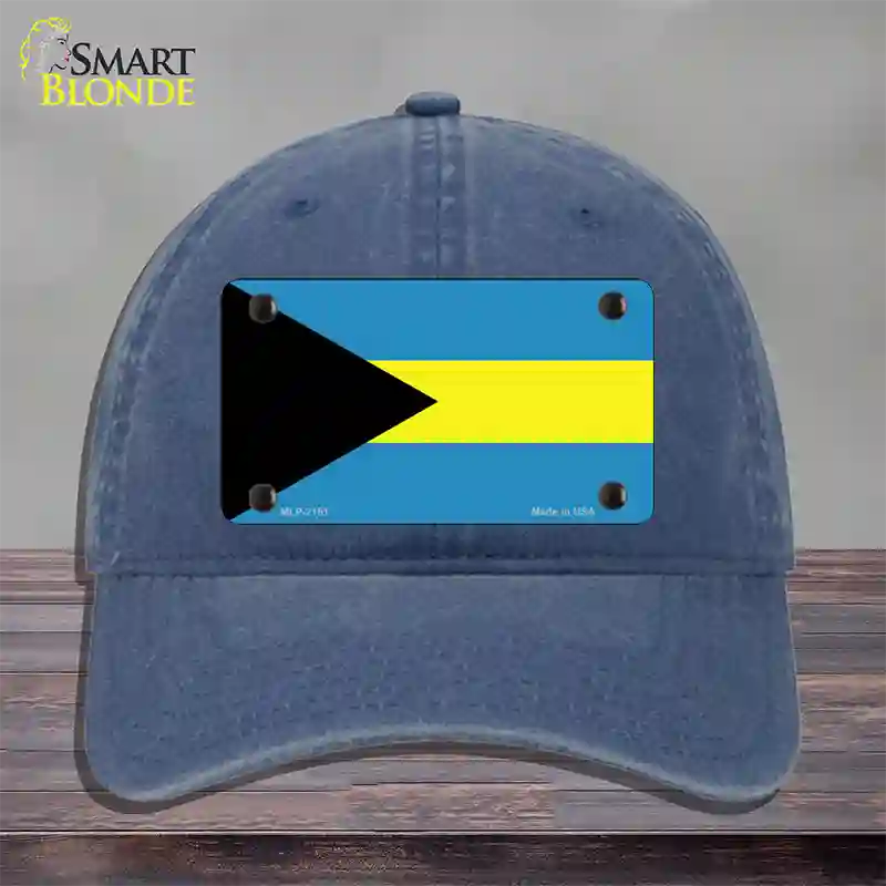 Bahamas Flag Novelty License Plate Hat Unconstructed Cotton / Navy