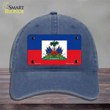 Haiti Flag Novelty License Plate Hat Unconstructed Cotton / Navy