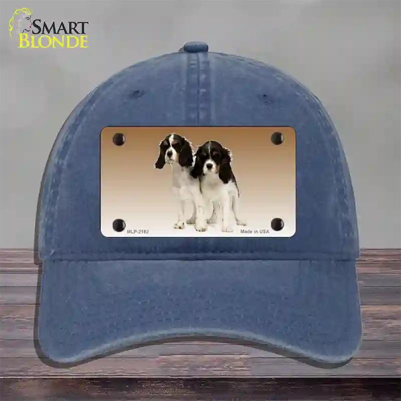 Cavalier King Charles Spaniel Dog Novelty License Plate Hat Unconstructed Cotton / Navy