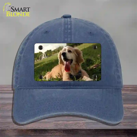 Cocker Spaniel Dog Novelty License Plate Hat Unconstructed Cotton / Navy