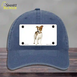 Jack Russell Terrier Dog Novelty License Plate Hat Unconstructed Cotton / Navy