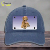 Yellow Labrador Retriever Dog Novelty License Plate Hat Unconstructed Cotton / Navy