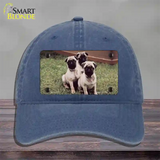 Pug Dog Novelty License Plate Hat Unconstructed Cotton / Navy